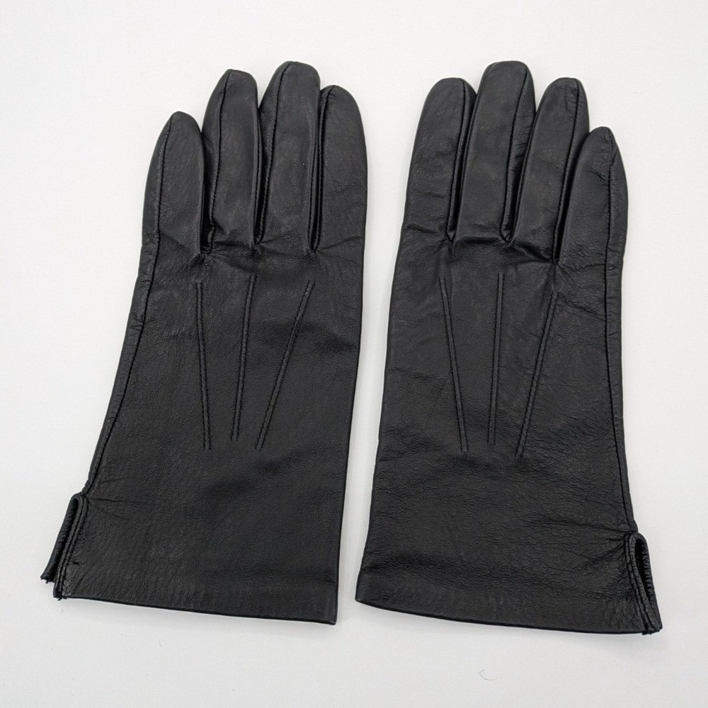 YISEVEN Leather Gloves‎ Black Women's Size 7.5